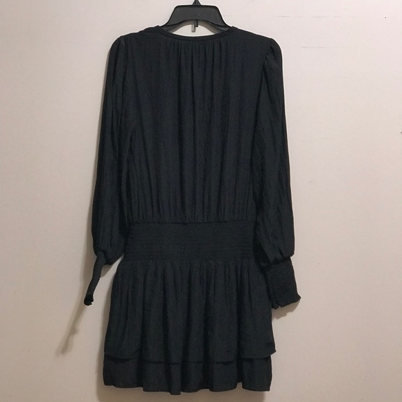 RAMY BROOK Clarinda Smocked Drop Waist Mini Dress with flaws read discriptions - Picture 5 of 11